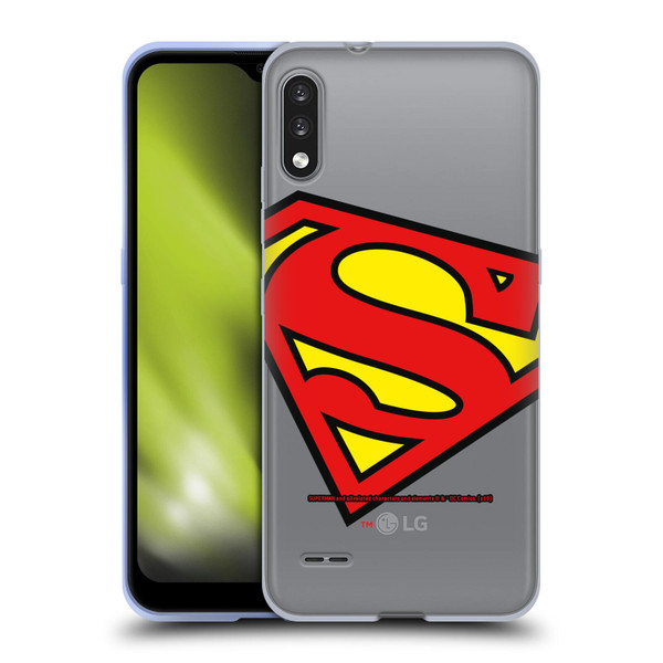 Superman DC Comics Logos Oversized Soft Gel Case for LG K22