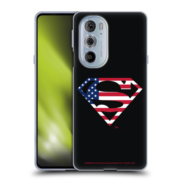 Superman DC Comics Logos U.S. Flag 2 Soft Gel Case for Motorola Edge X30