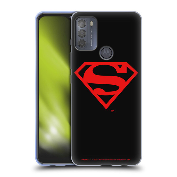 Superman DC Comics Logos Black And Red Soft Gel Case for Motorola Moto G50