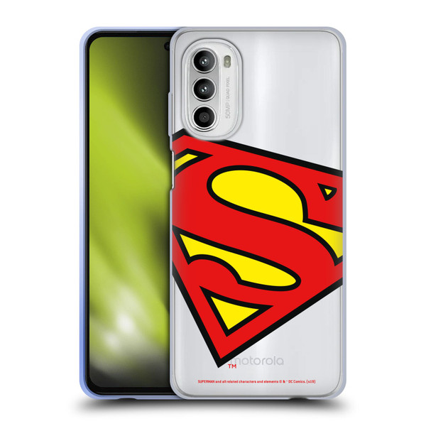 Superman DC Comics Logos Oversized Soft Gel Case for Motorola Moto G52