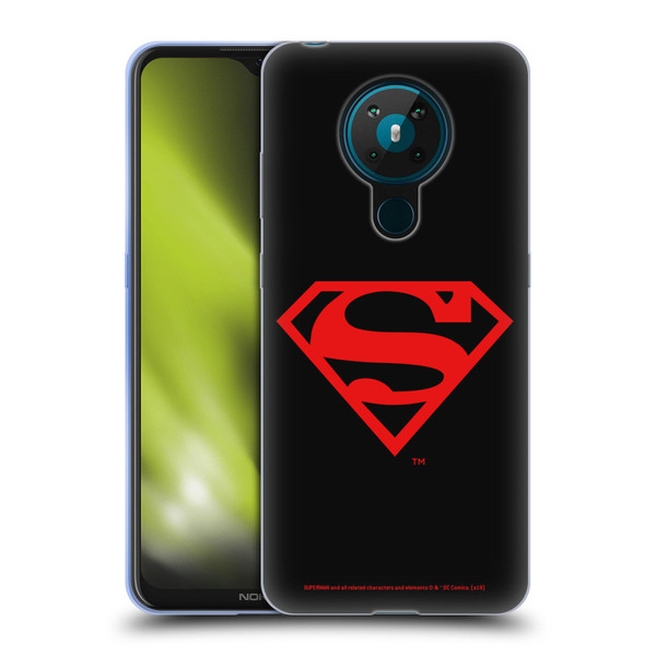 Superman DC Comics Logos Black And Red Soft Gel Case for Nokia 5.3