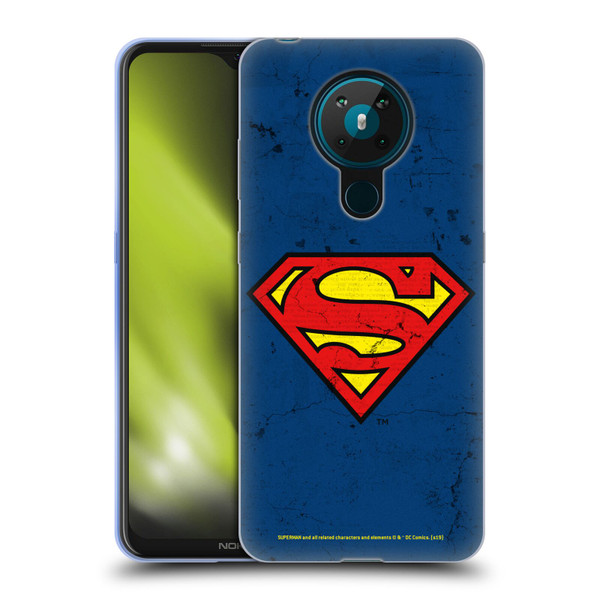 Superman DC Comics Logos Distressed Look Soft Gel Case for Nokia 5.3