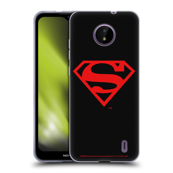 Superman DC Comics Logos Black And Red Soft Gel Case for Nokia C10 / C20