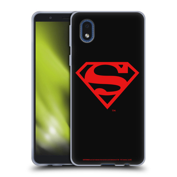 Superman DC Comics Logos Black And Red Soft Gel Case for Samsung Galaxy A01 Core (2020)