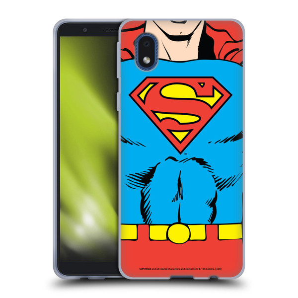 Superman DC Comics Logos Classic Costume Soft Gel Case for Samsung Galaxy A01 Core (2020)