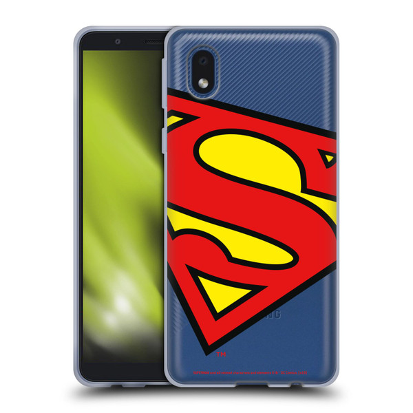 Superman DC Comics Logos Oversized Soft Gel Case for Samsung Galaxy A01 Core (2020)