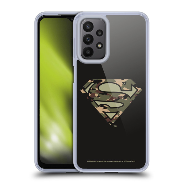 Superman DC Comics Logos Camouflage Soft Gel Case for Samsung Galaxy A23 / 5G (2022)