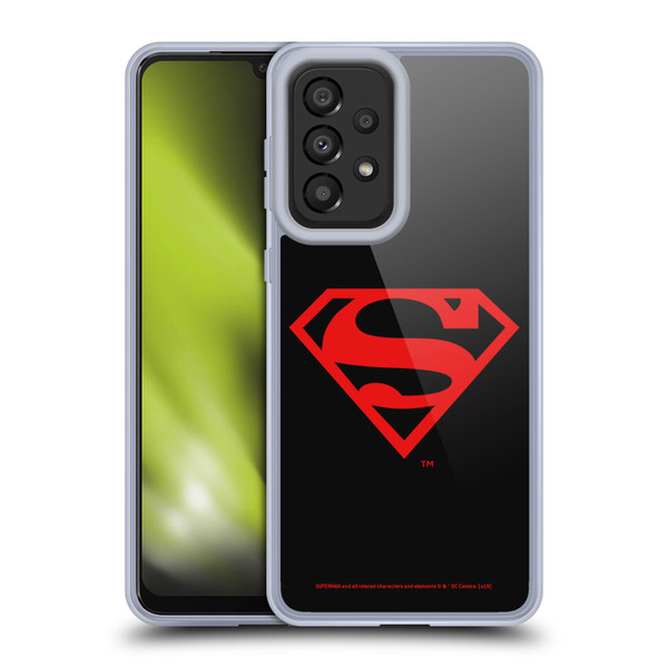 Superman DC Comics Logos Black And Red Soft Gel Case for Samsung Galaxy A33 5G (2022)