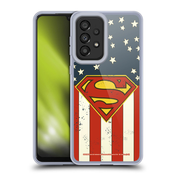 Superman DC Comics Logos U.S. Flag Soft Gel Case for Samsung Galaxy A33 5G (2022)