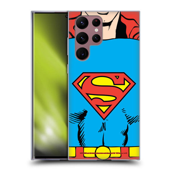 Superman DC Comics Logos Classic Costume Soft Gel Case for Samsung Galaxy S22 Ultra 5G