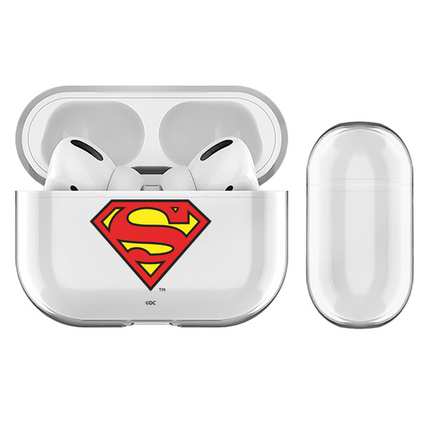 Superman DC Comics Graphics Classic Clear Hard Crystal Cover Case for Apple AirPods Pro Charging Case