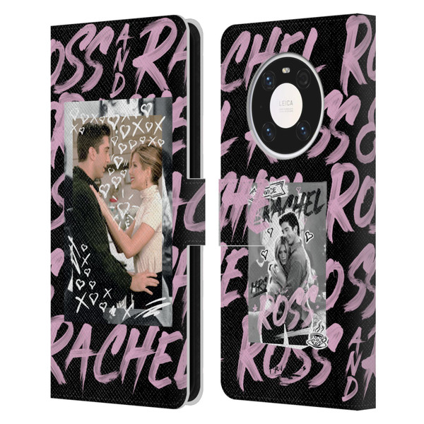 Friends TV Show Doodle Art Ross And Rachel Leather Book Wallet Case Cover For Huawei Mate 40 Pro 5G