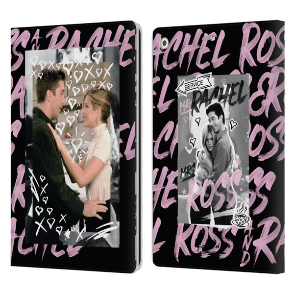 Friends TV Show Doodle Art Ross And Rachel Leather Book Wallet Case Cover For Apple iPad 10.2 2019/2020/2021