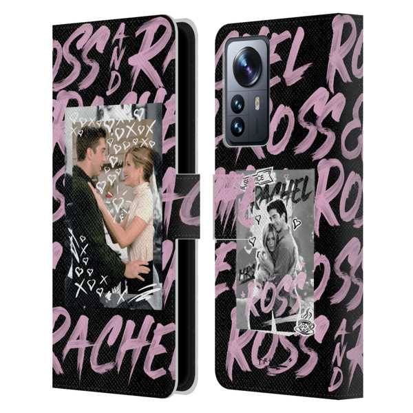 Friends TV Show Doodle Art Ross And Rachel Leather Book Wallet Case Cover For Xiaomi 12 Pro