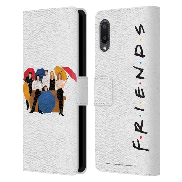 Friends TV Show Key Art Logo Opening Sequence Leather Book Wallet Case Cover For Samsung Galaxy A02/M02 (2021)