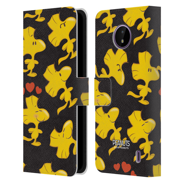 Peanuts Character Patterns Woodstock Leather Book Wallet Case Cover For Nokia C10 / C20