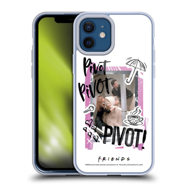 Friends TV Show Doodle Art Pivot Soft Gel Case for Apple iPhone 12 / iPhone 12 Pro