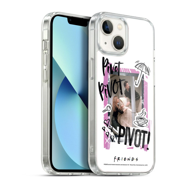 Friends TV Show Doodle Art Pivot Soft Gel Case for Apple iPhone 13