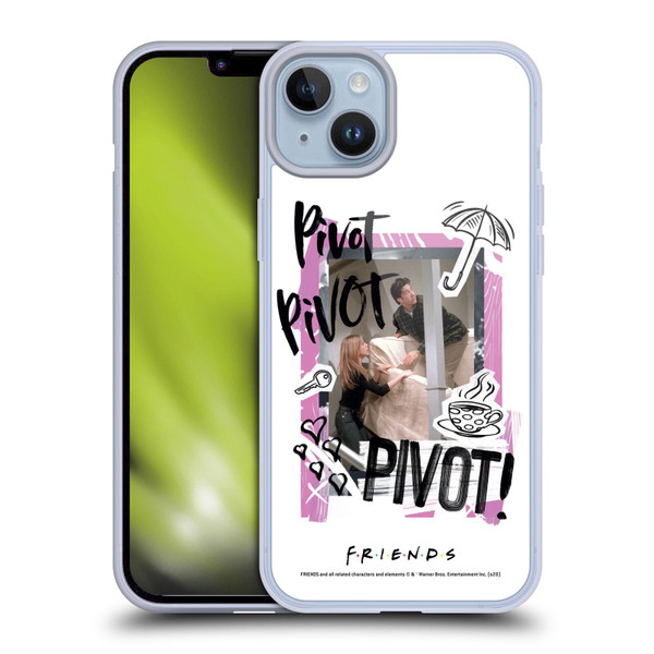 Friends TV Show Doodle Art Pivot Soft Gel Case for Apple iPhone 14 Plus
