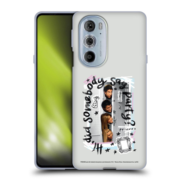 Friends TV Show Doodle Art Somebody Say Party Soft Gel Case for Motorola Edge X30
