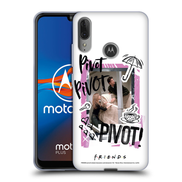 Friends TV Show Doodle Art Pivot Soft Gel Case for Motorola Moto E6 Plus