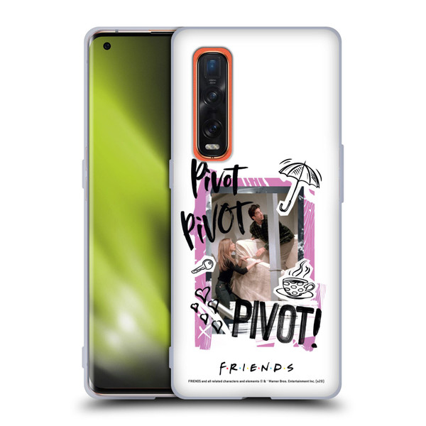 Friends TV Show Doodle Art Pivot Soft Gel Case for OPPO Find X2 Pro 5G