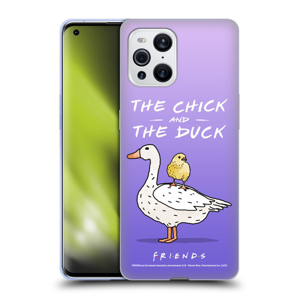Friends TV Show Key Art Chick And Duck Soft Gel Case for OPPO Find X3 / Pro