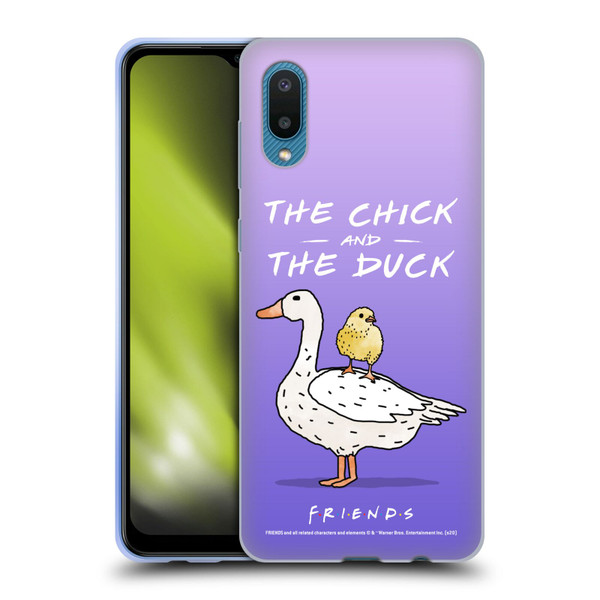 Friends TV Show Key Art Chick And Duck Soft Gel Case for Samsung Galaxy A02/M02 (2021)