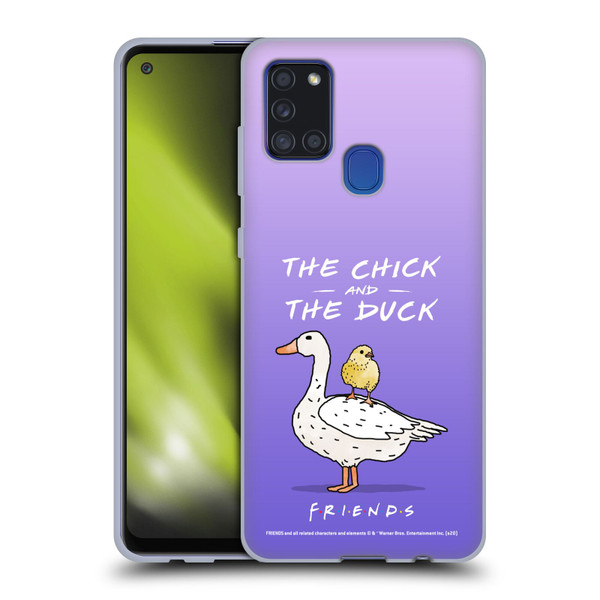 Friends TV Show Key Art Chick And Duck Soft Gel Case for Samsung Galaxy A21s (2020)