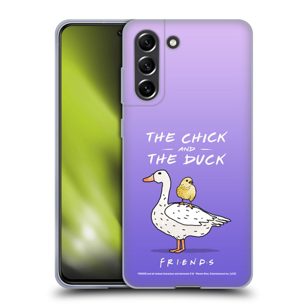 Friends TV Show Key Art Chick And Duck Soft Gel Case for Samsung Galaxy S21 FE 5G