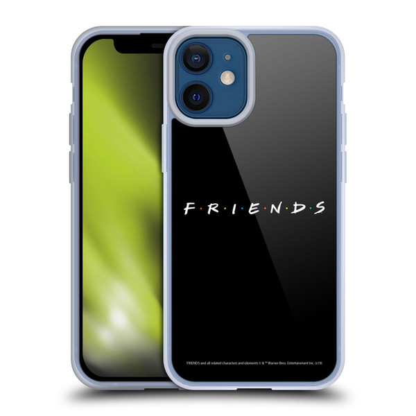 Friends TV Show Logos Black Soft Gel Case for Apple iPhone 12 Mini