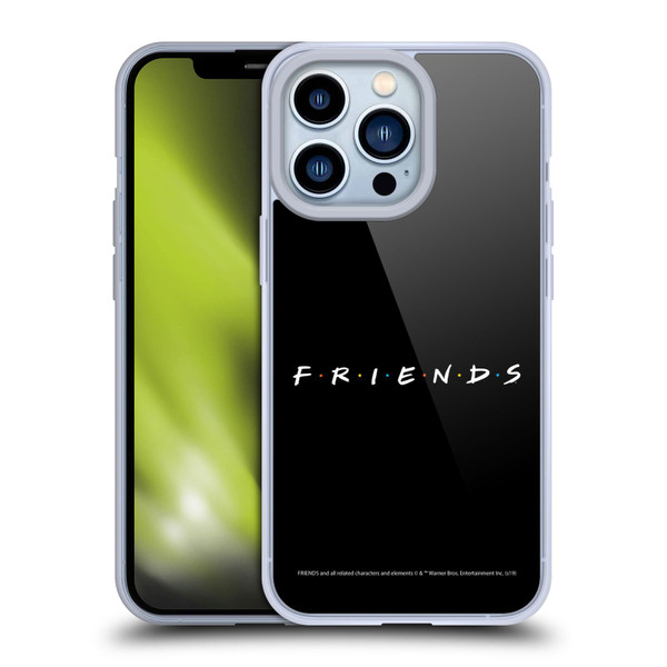 Friends TV Show Logos Black Soft Gel Case for Apple iPhone 13 Pro
