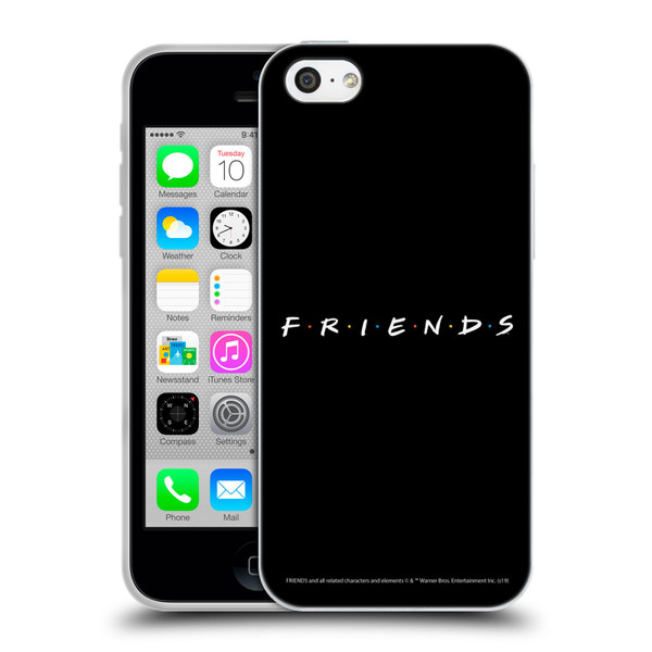 Friends TV Show Logos Black Soft Gel Case for Apple iPhone 5c