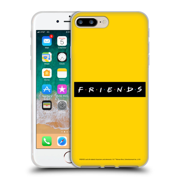 Friends TV Show Logos Pattern Soft Gel Case for Apple iPhone 7 Plus / iPhone 8 Plus