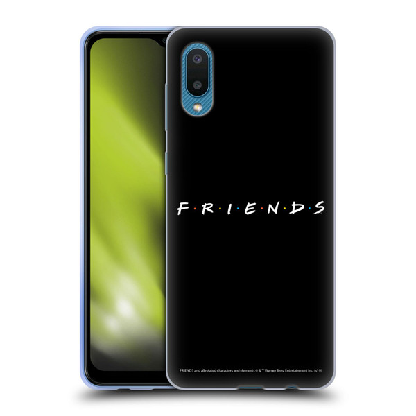 Friends TV Show Logos Black Soft Gel Case for Samsung Galaxy A02/M02 (2021)