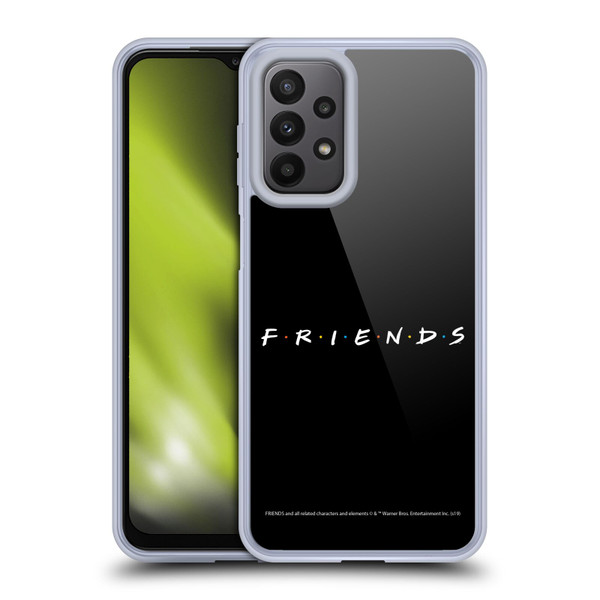 Friends TV Show Logos Black Soft Gel Case for Samsung Galaxy A23 / 5G (2022)