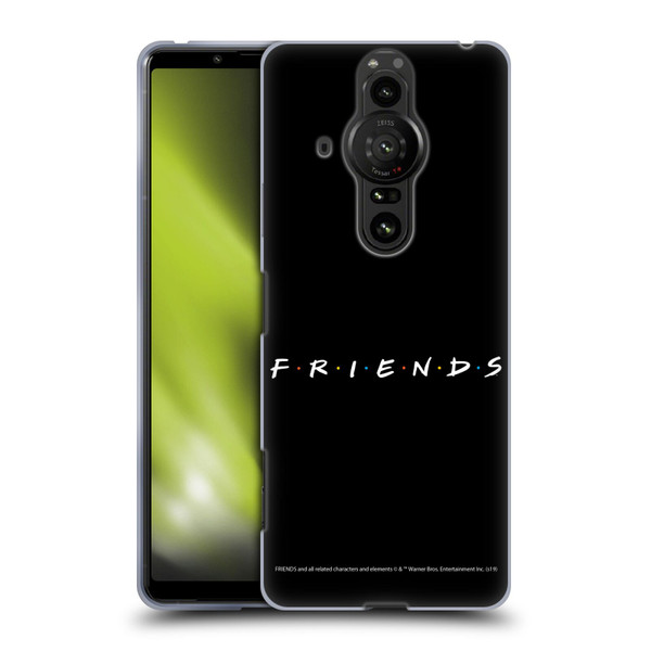 Friends TV Show Logos Black Soft Gel Case for Sony Xperia Pro-I