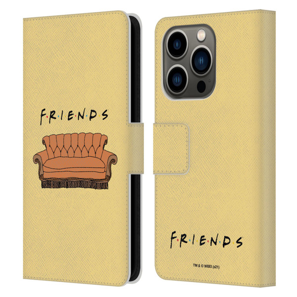 Friends TV Show Iconic Couch Leather Book Wallet Case Cover For Apple iPhone 14 Pro