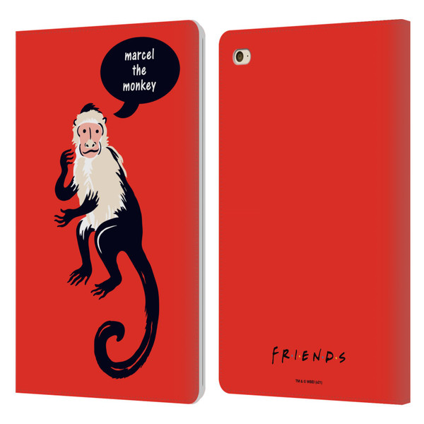 Friends TV Show Iconic Marcel The Monkey Leather Book Wallet Case Cover For Apple iPad mini 4