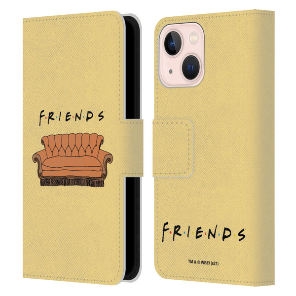 Friends TV Show Iconic Couch Leather Book Wallet Case Cover For Apple iPhone 13 Mini