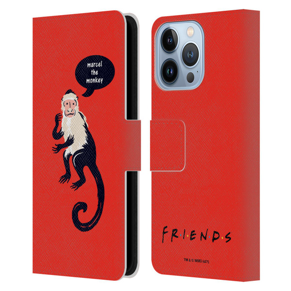 Friends TV Show Iconic Marcel The Monkey Leather Book Wallet Case Cover For Apple iPhone 13 Pro