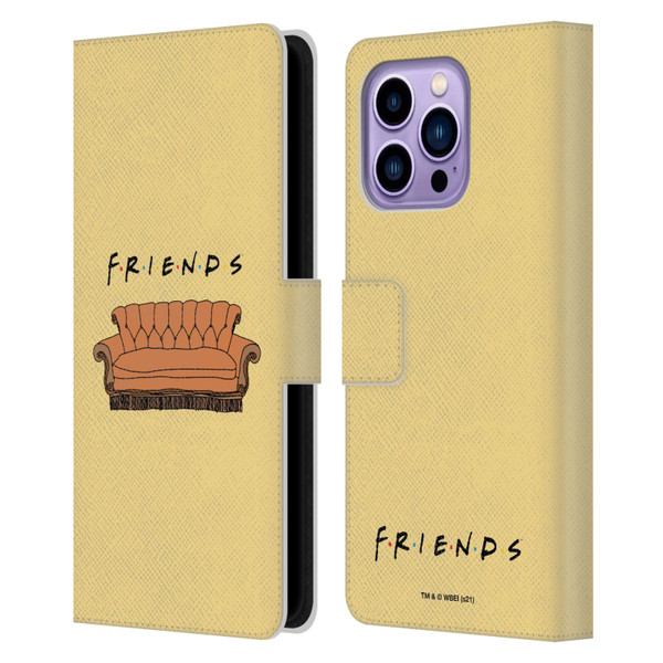 Friends TV Show Iconic Couch Leather Book Wallet Case Cover For Apple iPhone 14 Pro Max