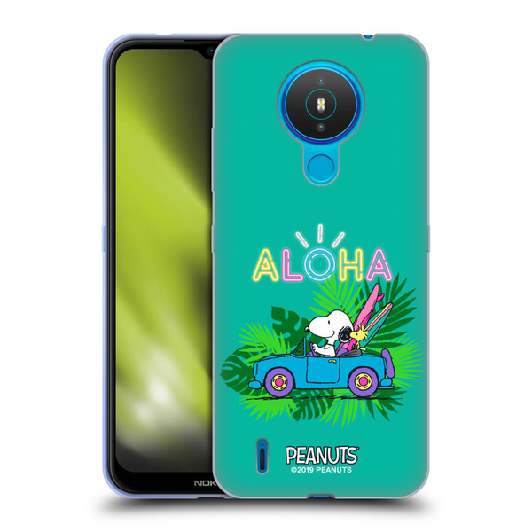 Peanuts Snoopy Aloha Disco Tropical Surf Soft Gel Case for Nokia 1.4
