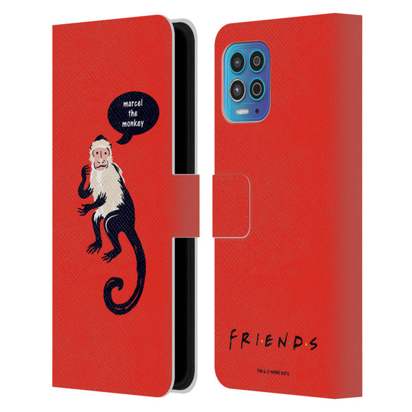 Friends TV Show Iconic Marcel The Monkey Leather Book Wallet Case Cover For Motorola Moto G100