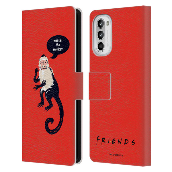 Friends TV Show Iconic Marcel The Monkey Leather Book Wallet Case Cover For Motorola Moto G52