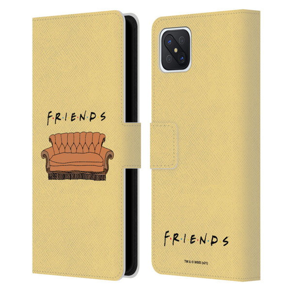 Friends TV Show Iconic Couch Leather Book Wallet Case Cover For OPPO Reno4 Z 5G