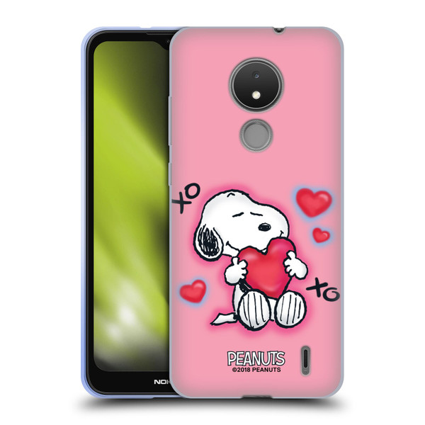 Peanuts Snoopy Boardwalk Airbrush XOXO Soft Gel Case for Nokia C21