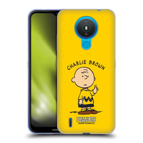 Peanuts Characters Charlie Brown Soft Gel Case for Nokia 1.4