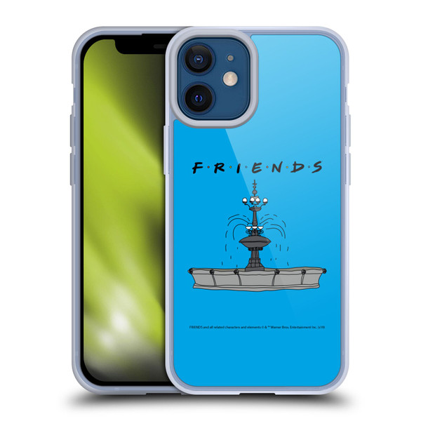 Friends TV Show Iconic Fountain Soft Gel Case for Apple iPhone 12 Mini & MagSafe