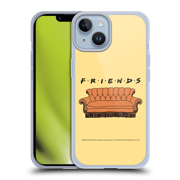 Friends TV Show Iconic Couch Soft Gel Case for Apple iPhone 14
